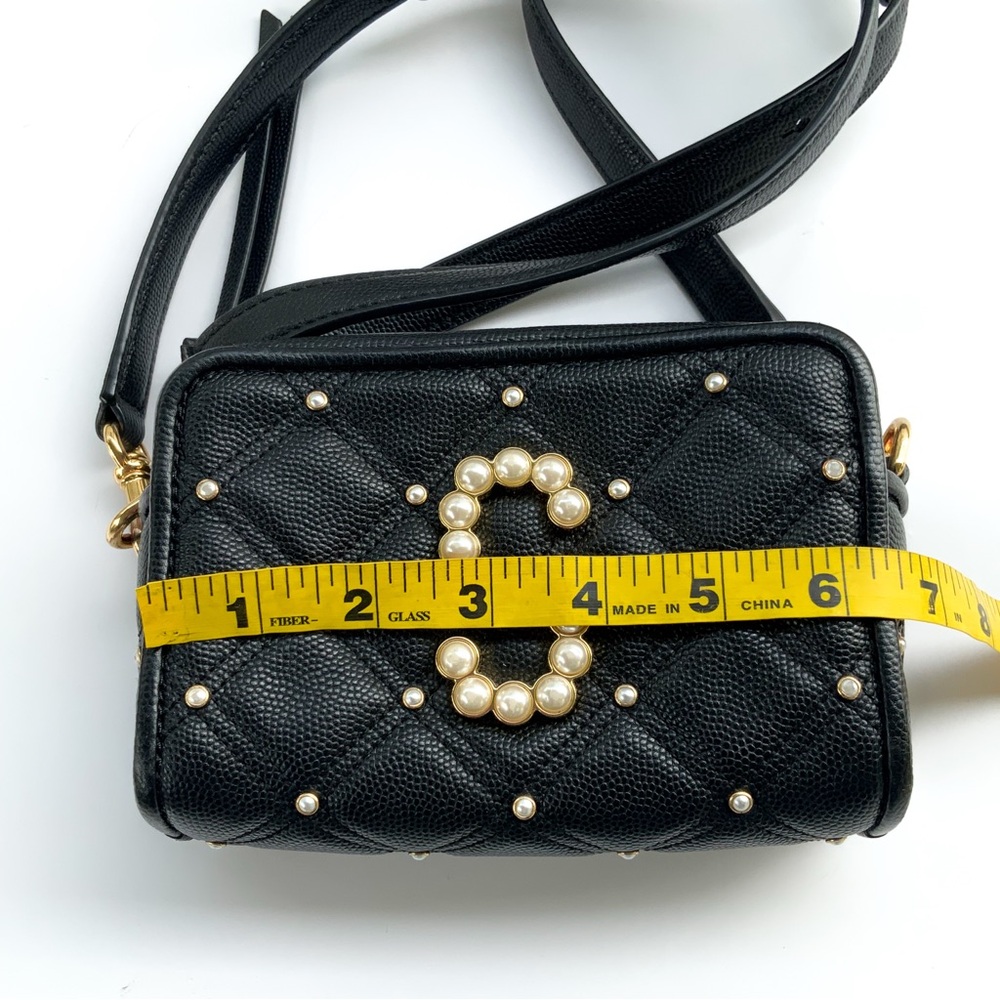 Marc Jacobs Softshot Pearl Quilted Crossbody Bag Black - Picture 6 of 8